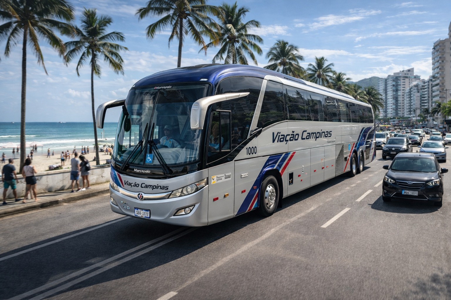 Aluguel de ônibus para excursões e viagens à praia saindo de Campinas SP